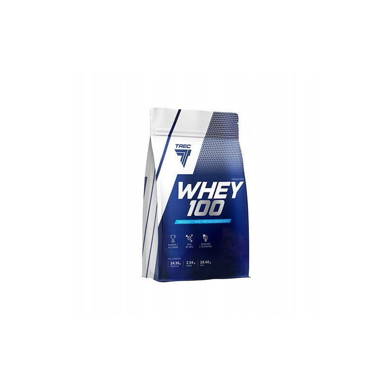 TREC WHEY 100 700g SUPER BIAŁKO WPC 100% SIŁA MASA BCAA - ciastko TREC WHEY 100 700g SUPER BIAŁKO WPC 100% SIŁA MASA BCAA - ciastko