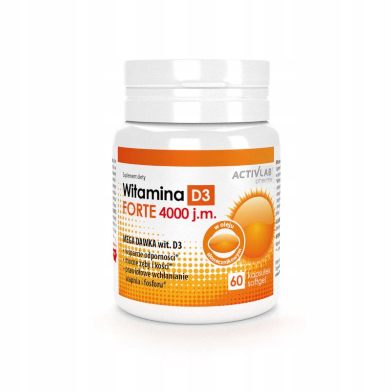 ACTIVLAB WITAMINA D3 FORTE 400j.m ZDROWIE URODA SUPLEMENT ACTIVLAB WITAMINA D3 FORTE 400j.m ZDROWIE URODA SUPLEMENT