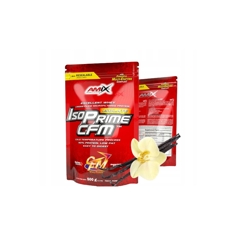 AMIX ISOPRIME CFM 500g BIAŁKO WPI IZOLAT PROTEIN PROTEINY WITAMINY BCAA