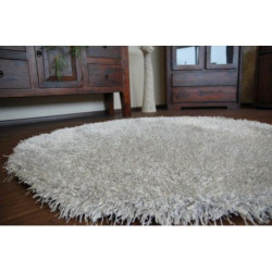 Dywan LOVE SHAGGY koło wzór 93600 srebrny koło 120cm
