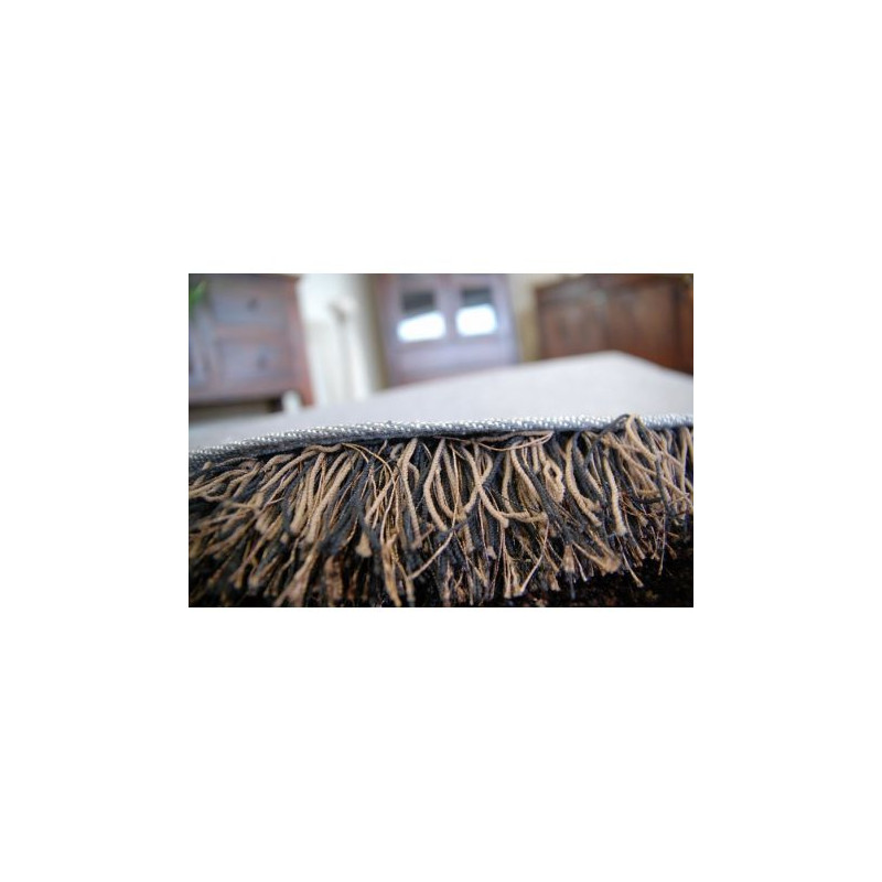 Dywan LOVE SHAGGY koło wzór 93600 czarny-brąz koło 120cm