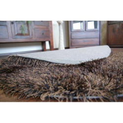 Dywan LOVE SHAGGY koło wzór 93600 czarny-brąz koło 120cm