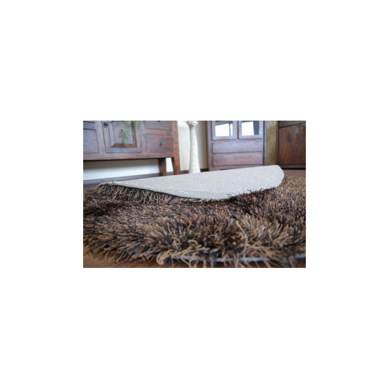 Dywan LOVE SHAGGY koło wzór 93600 czarny-brąz koło 120cm