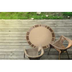 DYWAN SZNURKOWY SIZAL FLOORLUX KOŁO 20195 mais / coffeee koło 160cm