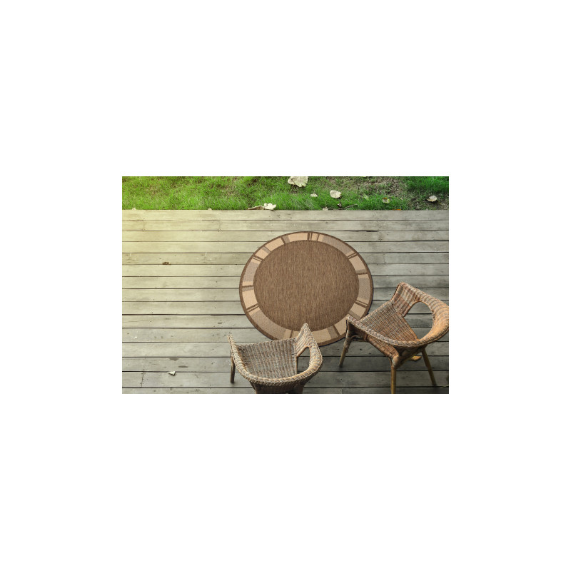 DYWAN SZNURKOWY SIZAL FLOORLUX KOŁO 20195 coffeee / mais koło 120cm DYWAN SZNURKOWY SIZAL FLOORLUX KOŁO 20195 coffeee / mais koło 120cm