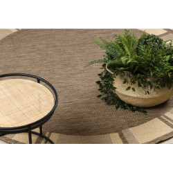 DYWAN SZNURKOWY SIZAL FLOORLUX KOŁO 20195 coffeee / mais koło 120cm DYWAN SZNURKOWY SIZAL FLOORLUX KOŁO 20195 coffeee / mais koło 120cm