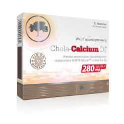 OLIMP CHELA CALCIUM D3 30 kapsułek WAPŃ WITAMINY MINERAŁY ZDROWIE URODA