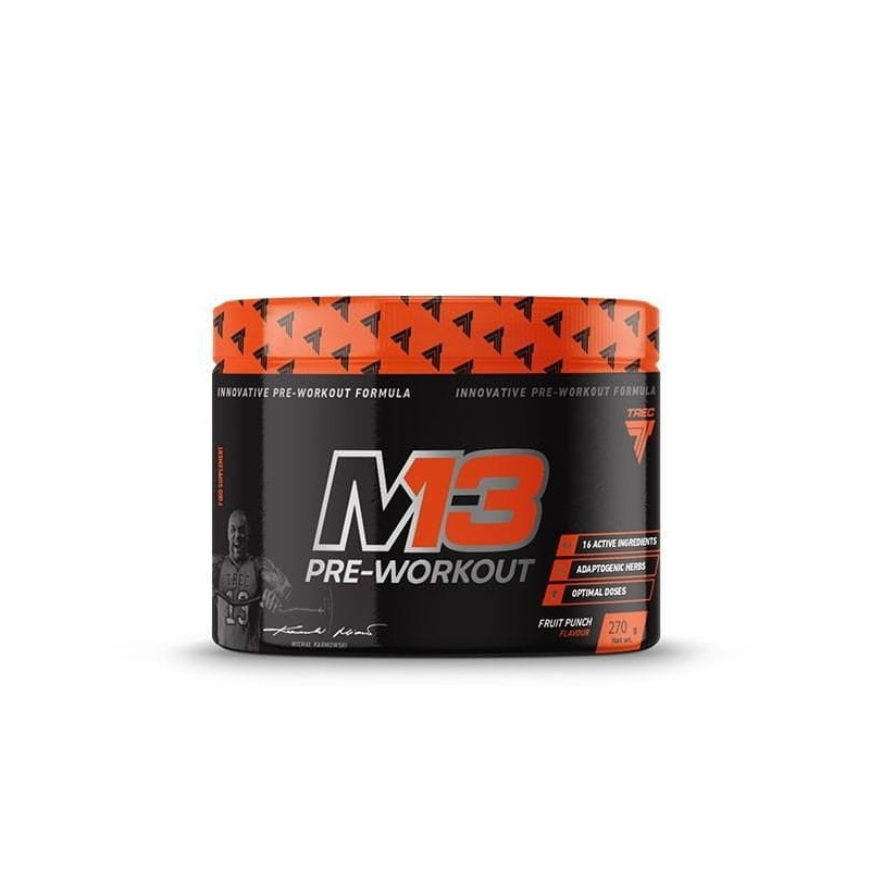 TREC M13 PRE-WORKOUT 270g SIŁA POMPA SKUPIENIE TREC M13 PRE-WORKOUT 270g SIŁA POMPA SKUPIENIE