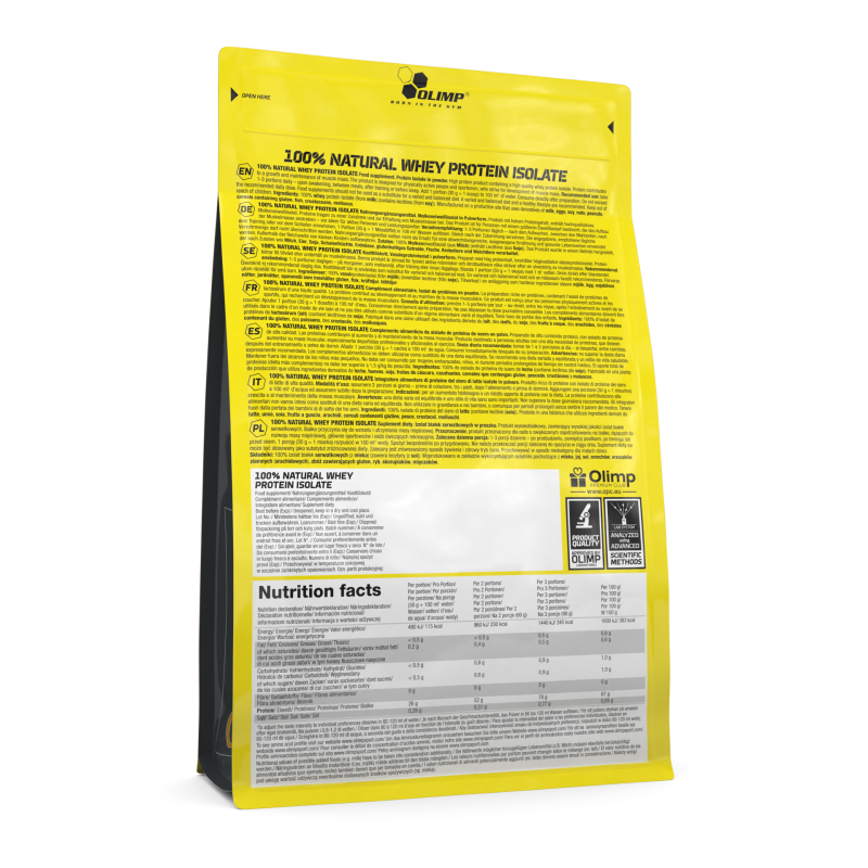 Olimp 100% Natural Whey Protein Isolate 600g