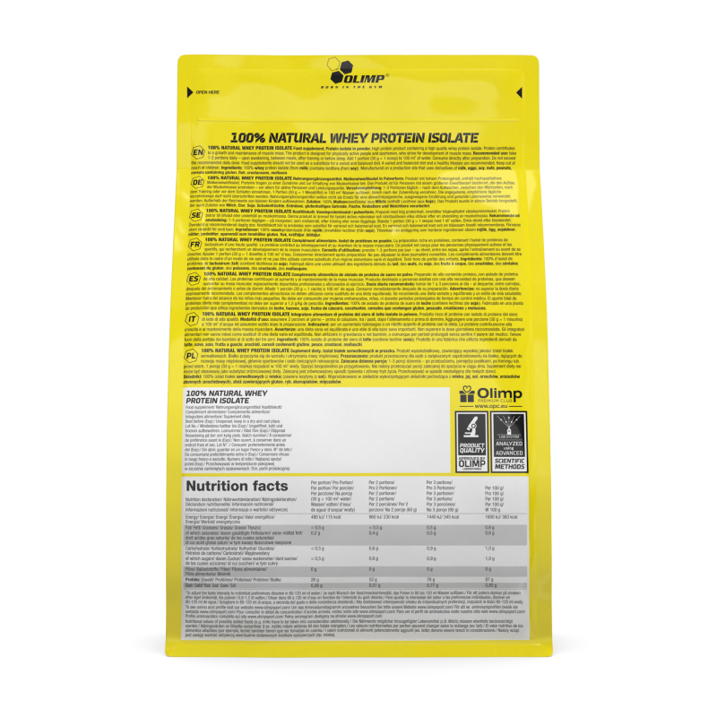 Olimp 100% Natural Whey Protein Isolate 600g