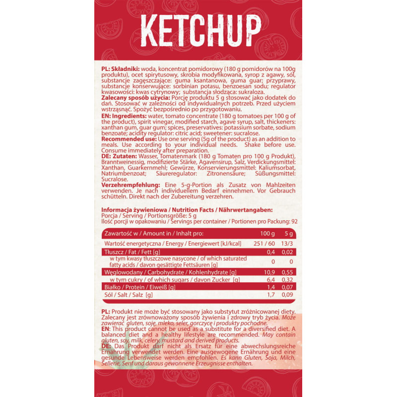 ALLNUTRITION KETCHUP SAUCE 460G