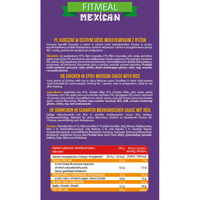ALLNUTRITION FITMEAL MEXICAN
