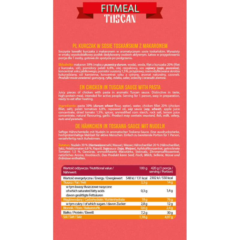 ALLNUTRITION FITMEAL TUSCAN