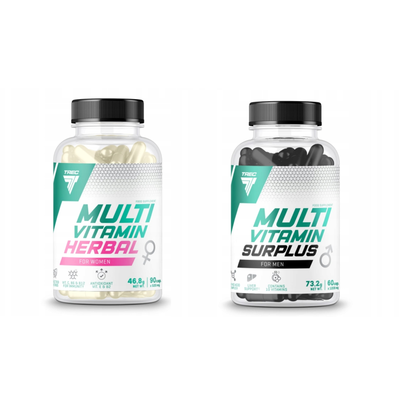 TREC MULTI VITAMIN SURPLUS FOR MAN / TREC MULTI VITAMIN HERBAL FOR WOMEN TREC MULTI VITAMIN SURPLUS FOR MAN / TREC MULTI VITAMIN HERBAL FOR WOMEN