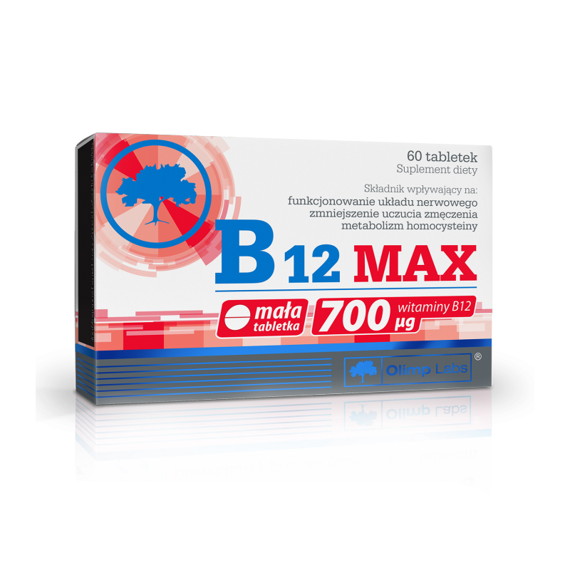 OLIMP B12 MAX 60 kapsułek WITAMINY mała tabletka OLIMP B12 MAX 60 kapsułek WITAMINY mała tabletka