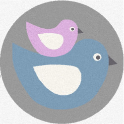 Dywan Agnella Soft Birds Róż Koło