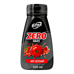 6PAK NUTRITION ZERO SAUCE HOT KETCHUP 500ml