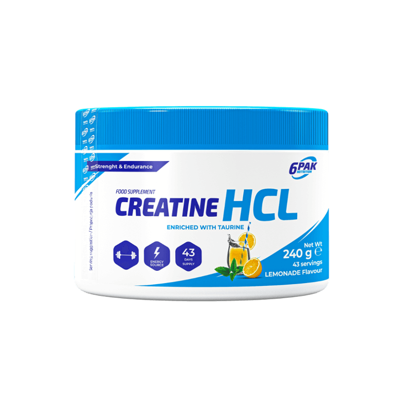 6PAK Nutrition Creatine HCL 240g MOCNA KREATYNA 6PAK Nutrition Creatine HCL 240g MOCNA KREATYNA