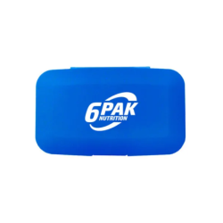 6PAK PILL BOX BLUE