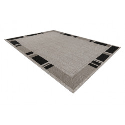 DYWAN SZNURKOWY SIZAL FLOORLUX 20195 srebrny  / CZARNA 60x110cm