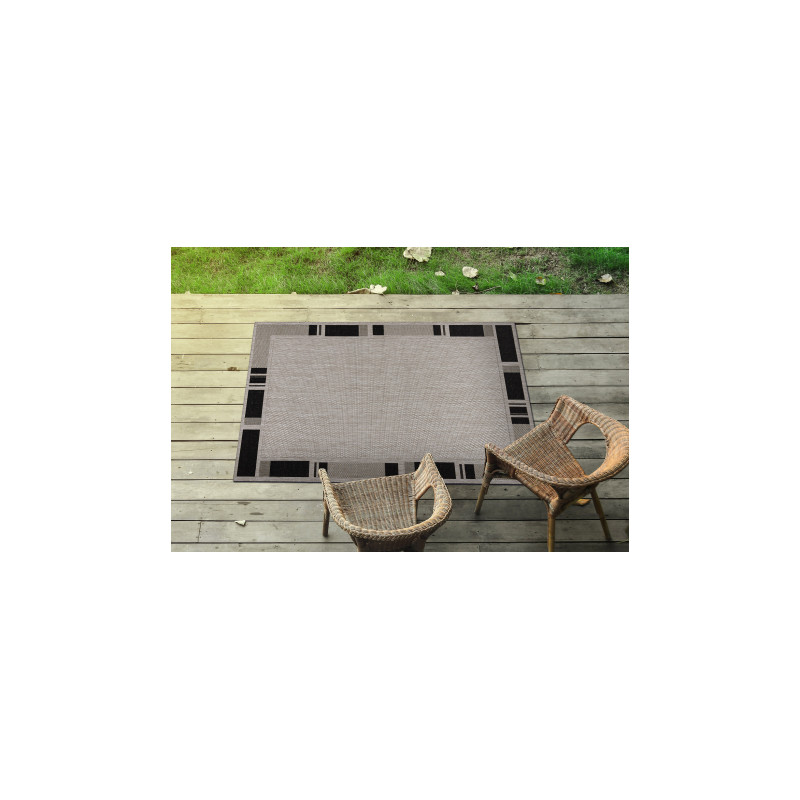 DYWAN SZNURKOWY SIZAL FLOORLUX 20195 srebrny / CZARNA 60x110cm DYWAN SZNURKOWY SIZAL FLOORLUX 20195 srebrny / CZARNA 60x110cm