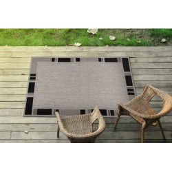 DYWAN SZNURKOWY SIZAL FLOORLUX 20195 srebrny / CZARNA 160x230cm DYWAN SZNURKOWY SIZAL FLOORLUX 20195 srebrny / CZARNA 160x230cm