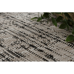 DYWAN SZNURKOWY SIZAL FLOORLUX 20211 srebrny  / CZARNA 200x290cm
