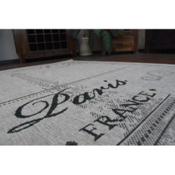 DYWAN SZNURKOWY SIZAL FLOORLUX 20233 srebrny / czarny 140x200cm