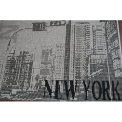 DYWAN SZNURKOWY SIZAL FLOORLUX 20237 srebrny / czarny 240x330cm