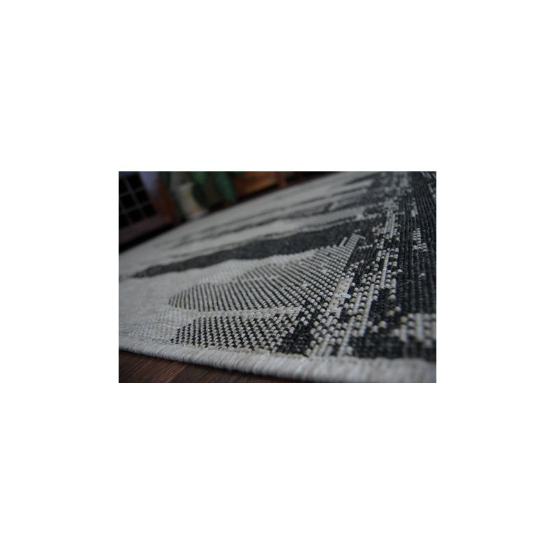 DYWAN SZNURKOWY SIZAL FLOORLUX 20240 srebrny / czarny 240x330cm