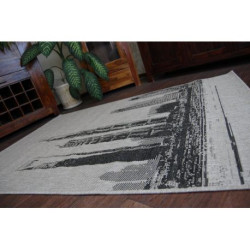 DYWAN SZNURKOWY SIZAL FLOORLUX 20240 srebrny / czarny 240x330cm