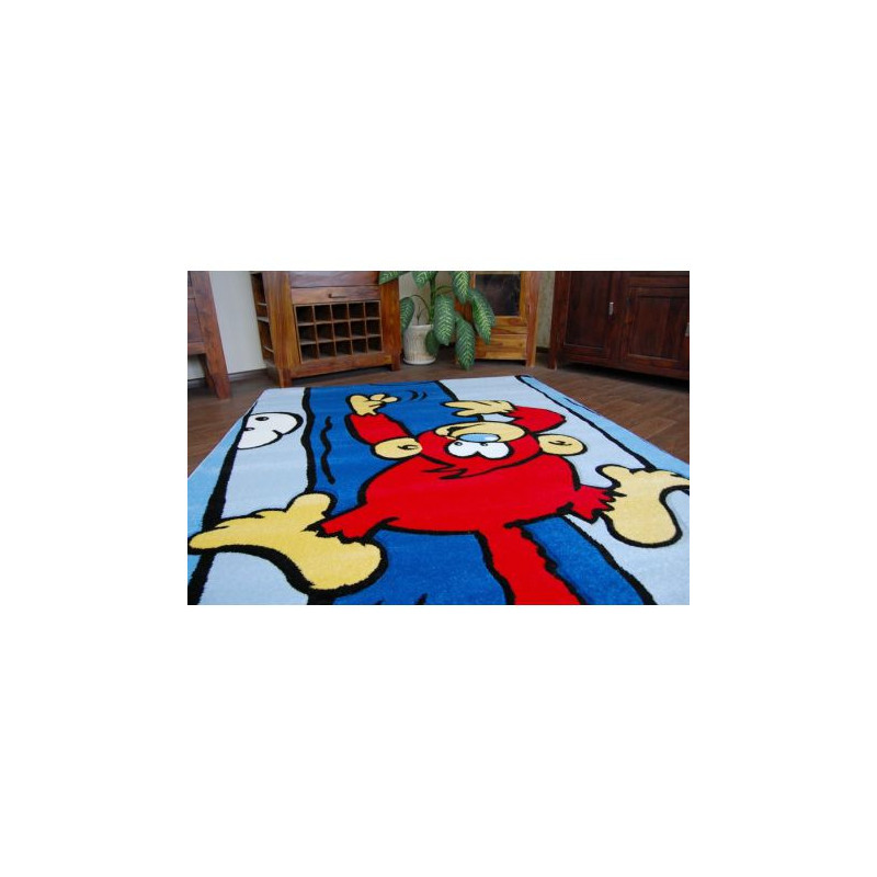 Dywan dziecięcy HAPPY C176 niebieski Małpa 240x330cm Dywan dziecięcy HAPPY C176 niebieski Małpa 240x330cm