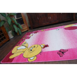 Dywan dziecięcy HAPPY C210 różowy Miś 240x330cm