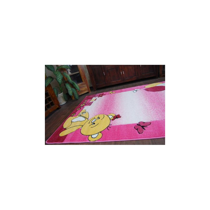 Dywan dziecięcy HAPPY C210 różowy Miś 280x370cm Dywan dziecięcy HAPPY C210 różowy Miś 280x370cm