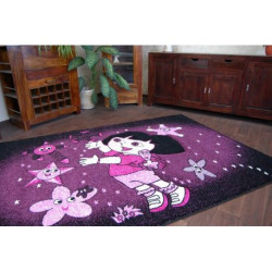 Dywan PILLY 7818 DORA - purpura/czarny 160x220cm