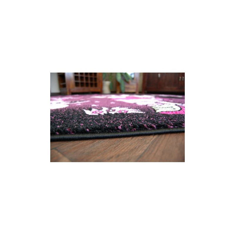 Dywan PILLY 7818 DORA - purpura/czarny 160x220cm