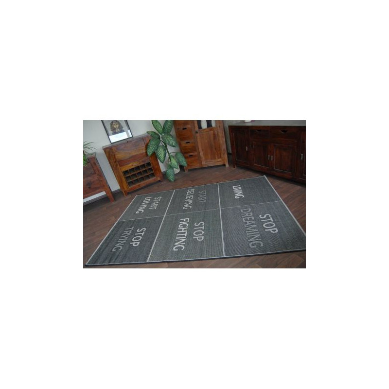 DYWAN SZNURKOWY SIZAL FLOORLUX 20275 YOLO czarny / srebrny 160x230cm