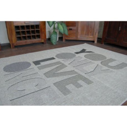 DYWAN SZNURKOWY SIZAL FLOORLUX 20272 YOLO srebrny / czarny 200x290cm