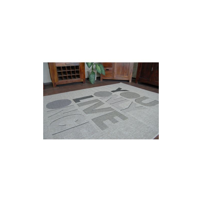 DYWAN SZNURKOWY SIZAL FLOORLUX 20272 YOLO srebrny / czarny 200x290cm