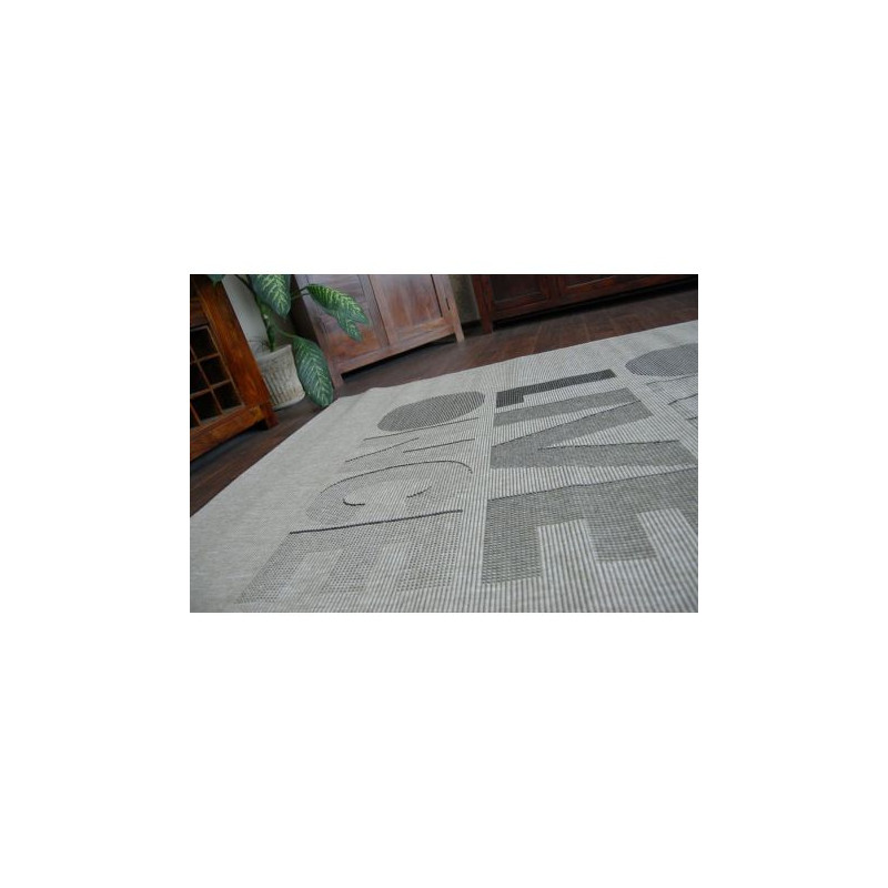 DYWAN SZNURKOWY SIZAL FLOORLUX 20272 YOLO srebrny / czarny 200x290cm