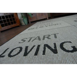 DYWAN SZNURKOWY SIZAL FLOORLUX 20275 YOLO srebrny / czarny 140x200cm DYWAN SZNURKOWY SIZAL FLOORLUX 20275 YOLO srebrny / czarny 140x200cm