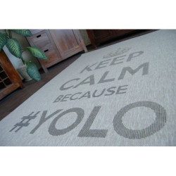 DYWAN SZNURKOWY SIZAL FLOORLUX 20276 YOLO srebrny / czarny 140x200cm