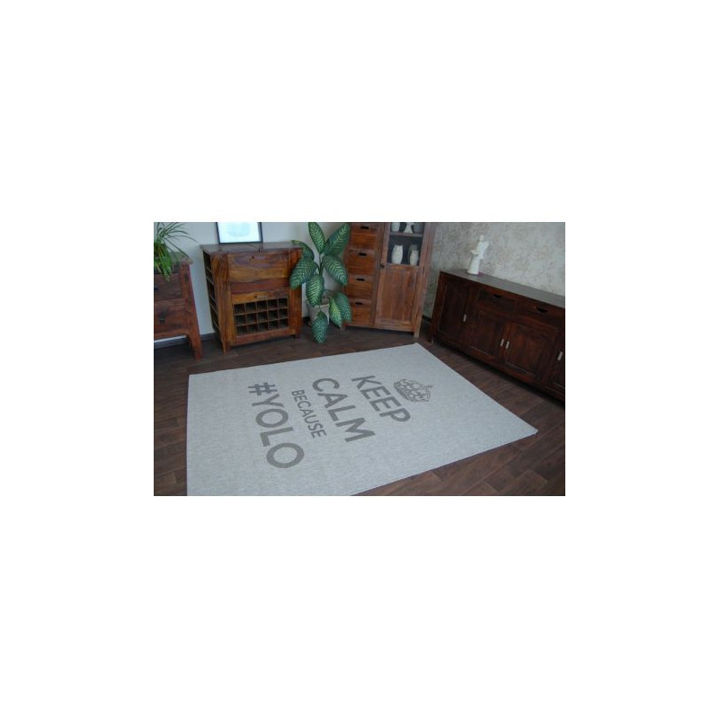 DYWAN SZNURKOWY SIZAL FLOORLUX 20276 YOLO srebrny / czarny 140x200cm DYWAN SZNURKOWY SIZAL FLOORLUX 20276 YOLO srebrny / czarny 140x200cm