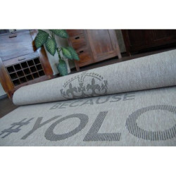 DYWAN SZNURKOWY SIZAL FLOORLUX 20276 YOLO srebrny / czarny 140x200cm DYWAN SZNURKOWY SIZAL FLOORLUX 20276 YOLO srebrny / czarny 140x200cm