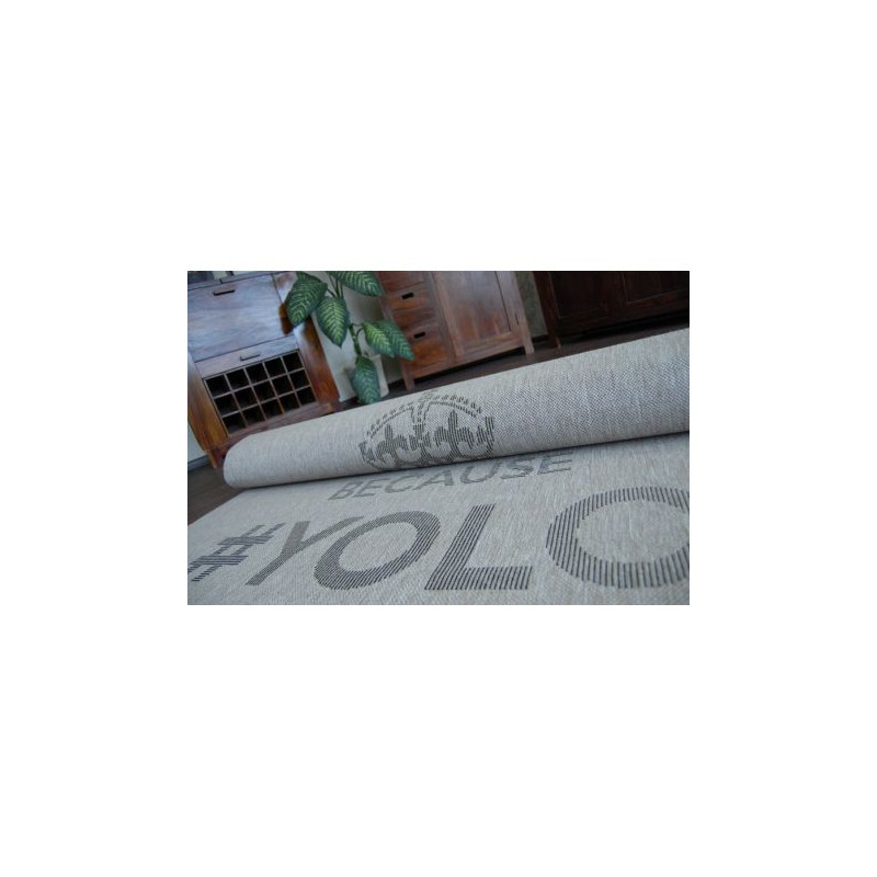 DYWAN SZNURKOWY SIZAL FLOORLUX 20276 YOLO srebrny / czarny 140x200cm DYWAN SZNURKOWY SIZAL FLOORLUX 20276 YOLO srebrny / czarny 140x200cm