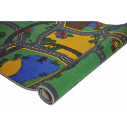 DYWAN DZIECIĘCY PLAYTIME MIASTECZKO ULICE ULICZKI DO ZABAWY KOŁO 180x180cm DYWAN DZIECIĘCY PLAYTIME MIASTECZKO ULICE ULICZKI DO ZABAWY KOŁO 180x180cm