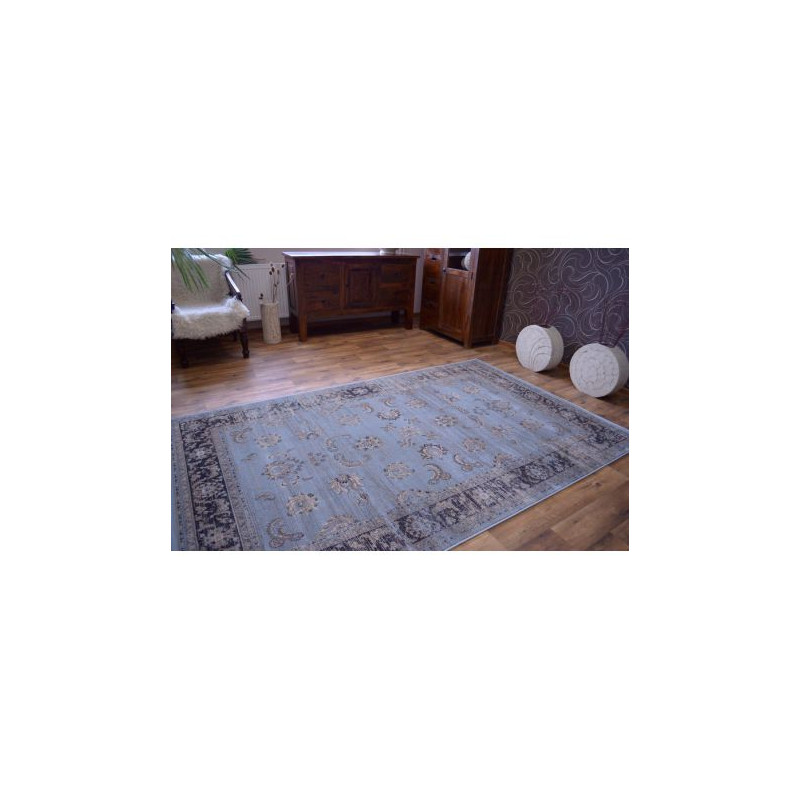 Dywan heat-set Jasmin 8628 niebieski 200x290cm