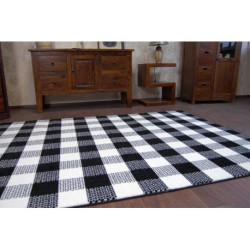 Dywan SKETCH - F759 krem/czarny - Kratka 120x170cm Dywan SKETCH - F759 krem/czarny - Kratka 120x170cm