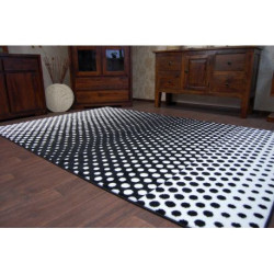 Dywan SKETCH - F762 krem/czarny - Kropki 120x170cm