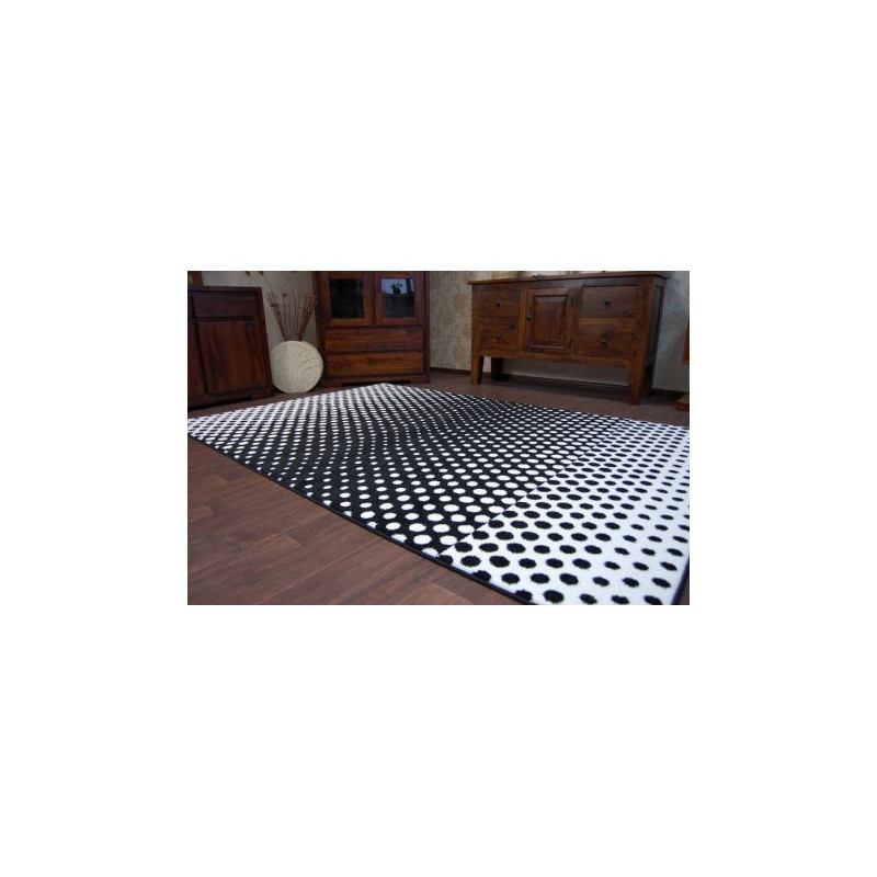 Dywan SKETCH - F762 krem/czarny - Kropki 120x170cm Dywan SKETCH - F762 krem/czarny - Kropki 120x170cm